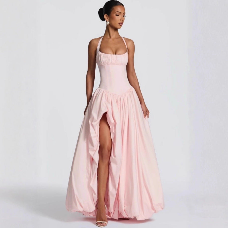 Corset Halter Maxi Dress