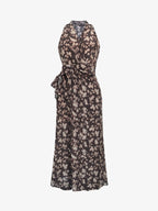 Floral Twist-Front Maxi Dress