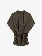 Tie-Front Shawl & Tank Knit Set
