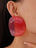 Resin Shrimp Chip Stud Earrings