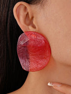 Resin Shrimp Chip Stud Earrings
