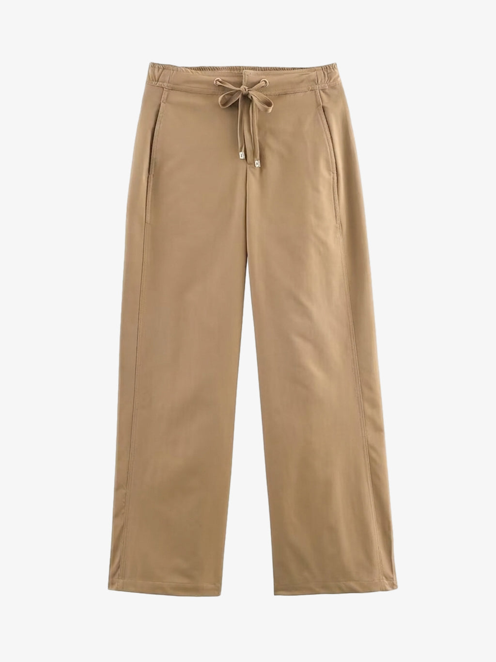 Drawstring Straight Leg Trousers