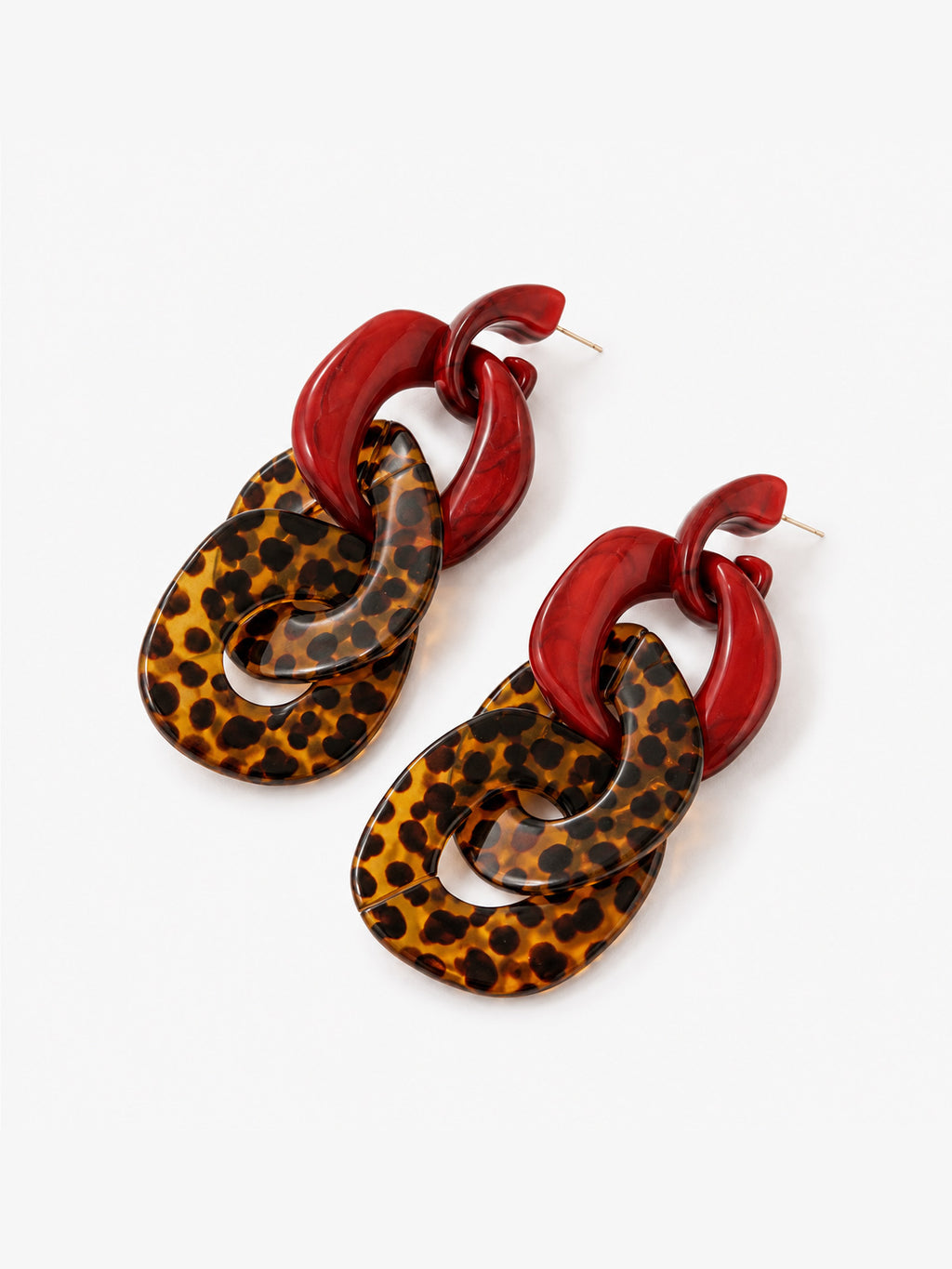 Leopard Geometric Acrylic Earrings