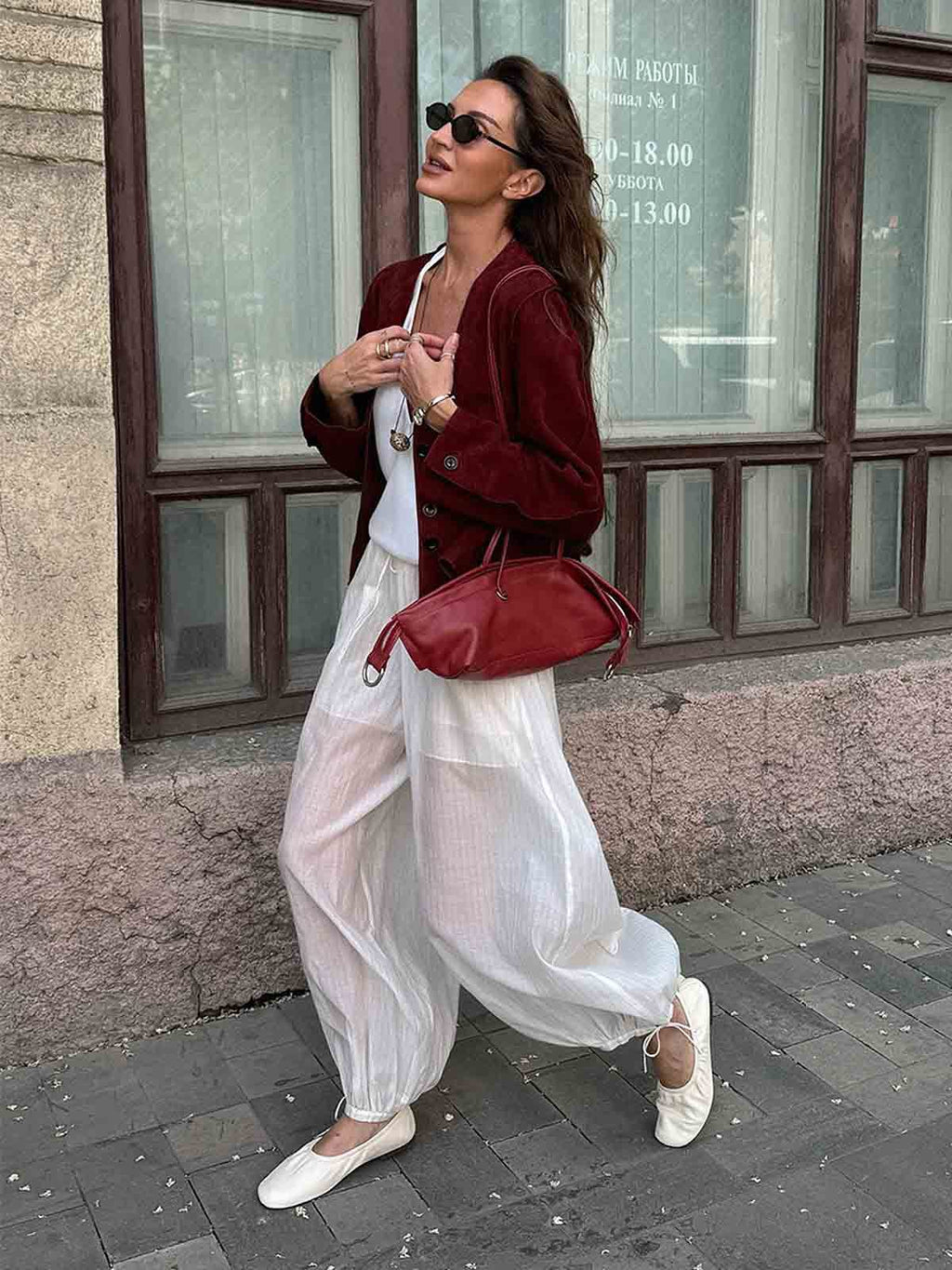 Deep Red Velvet Cropped Blazer