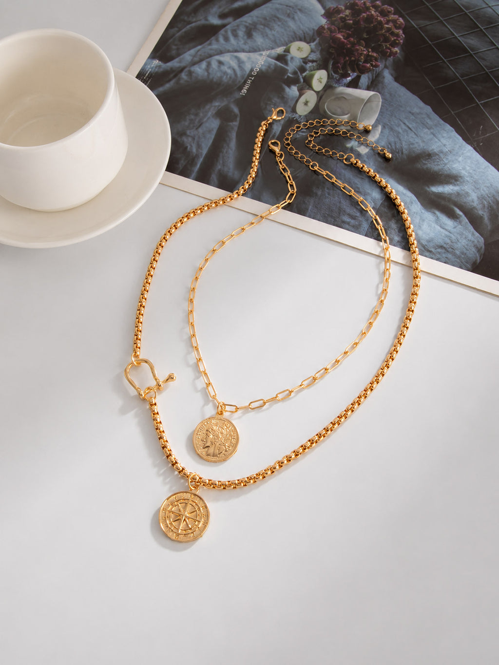 Aurelia Compass Layered Necklace