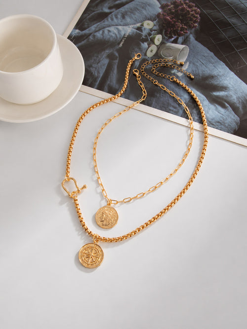 Aurelia Compass Layered Necklace