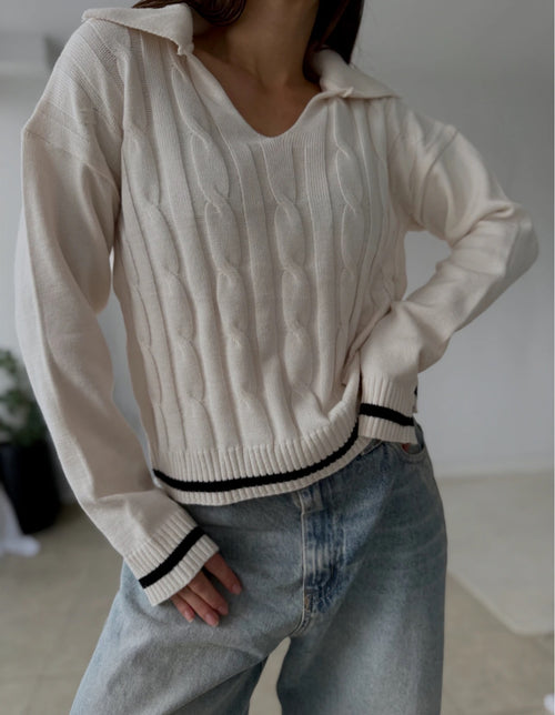 Collared Knit Sweater