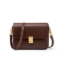 Structured Cowhide Leather Shoulder Bag
