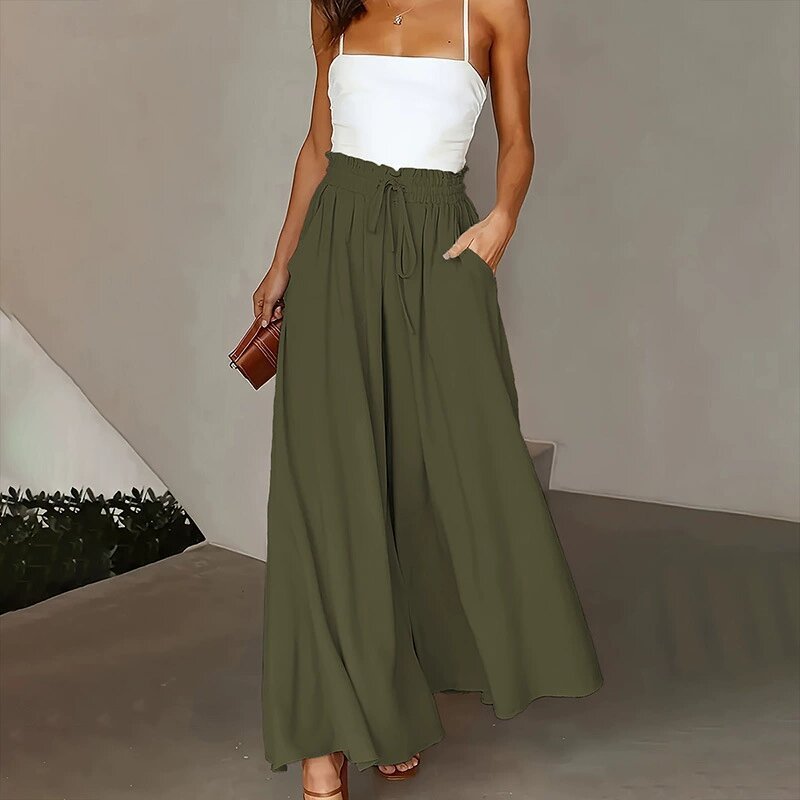 High Waist Wide Leg Pants