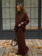 Knit Sweater & Fishtail Skirt Set