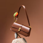 Leather Baguette Shoulder Bag