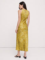 Abstract Print Sleeveless Maxi Dress