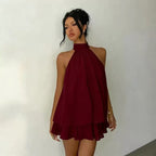 Mini-robe dos nu en mousseline