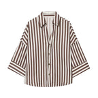 Wide-Sleeve Button-Front Relaxed Shirt