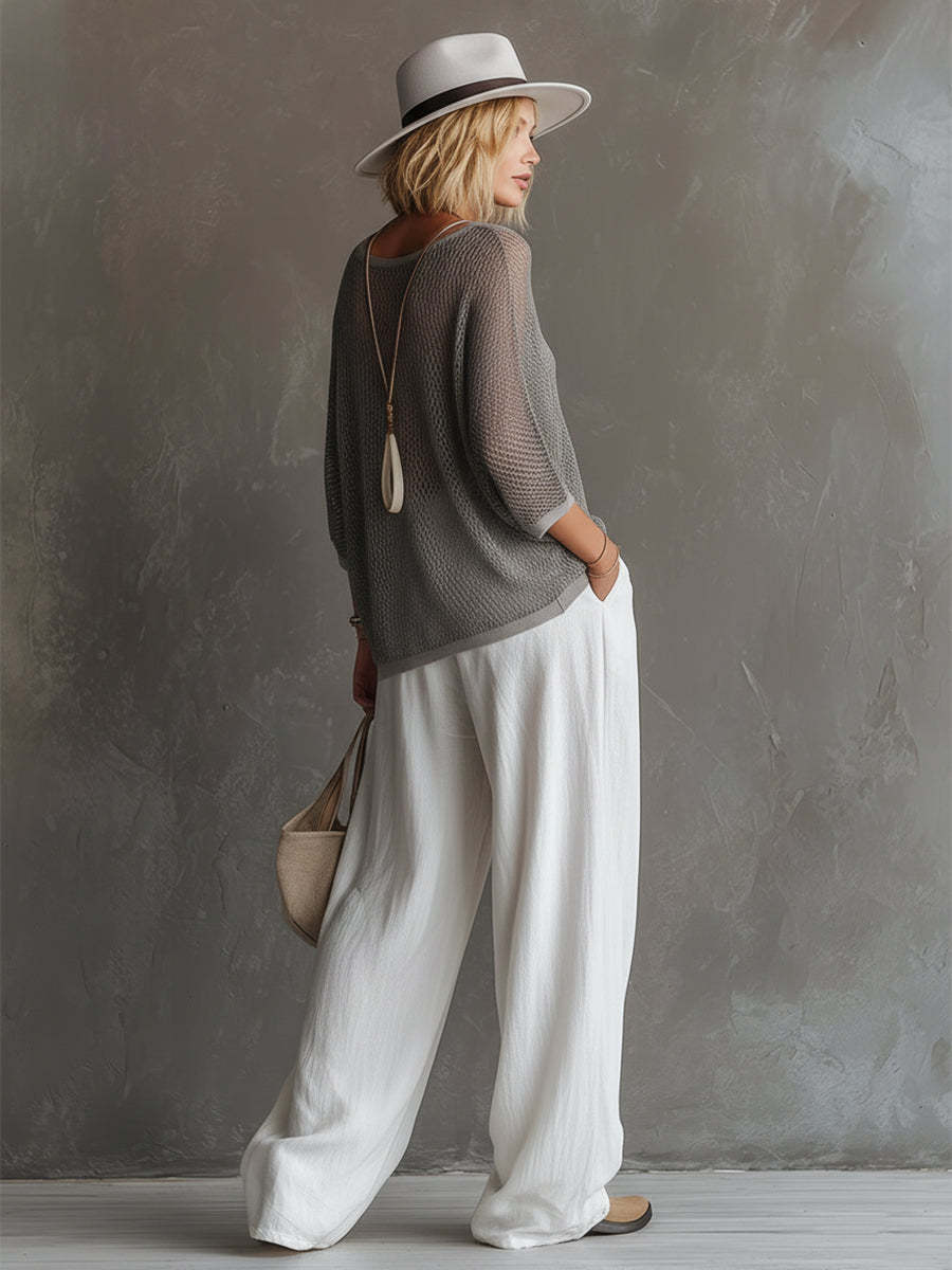 Loose Flowy Linen Wide Leg Pants