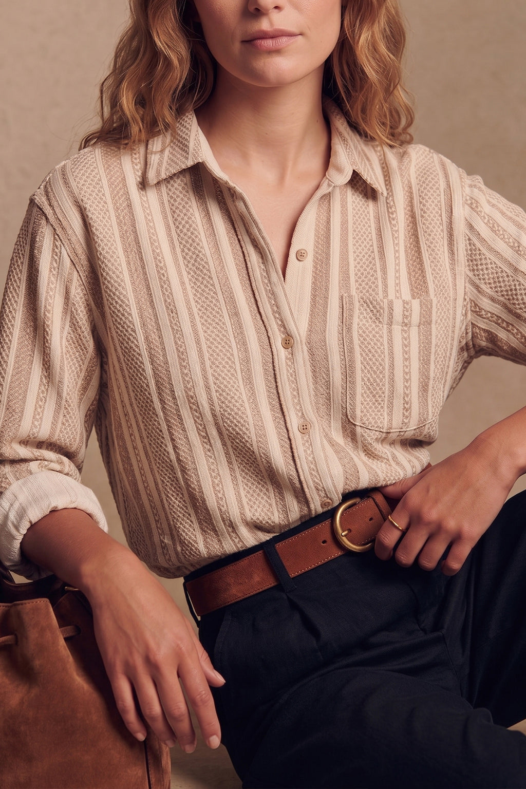 The Adèle Blouse In Sage Green Silk-Blend