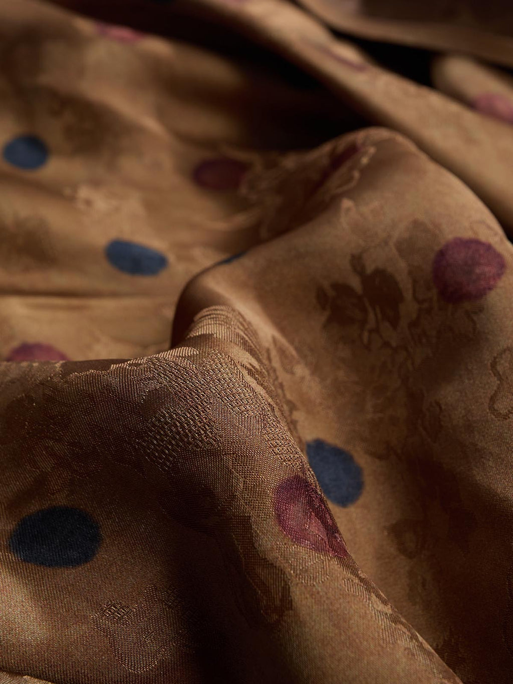 Xiangyun Silk Polka-Dot Sleeveless Column Maxi Dress