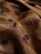 Xiangyun Silk Polka-Dot Sleeveless Column Maxi Dress