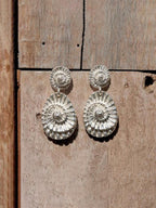 Conch Fossil Texture Earrings