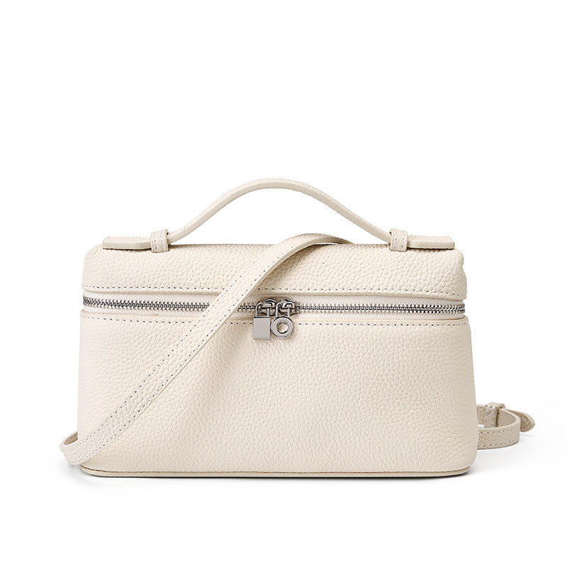 Structured Cowhide Leather Box Bag