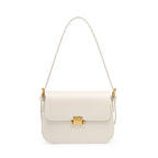 Structured Cowhide Leather Shoulder Bag