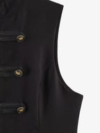 Napoleonic-style High-collar Sleeveless Vest