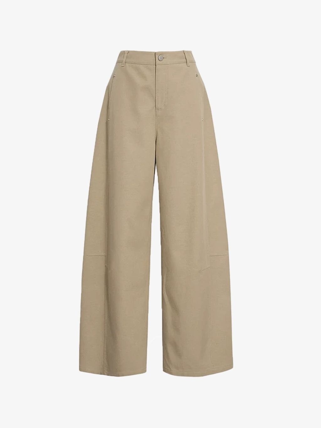 Lyocell Barrel-Leg Trousers