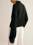 Cable Knit Cut Out Sweater
