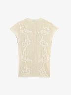 Floral Openwork Knit Top