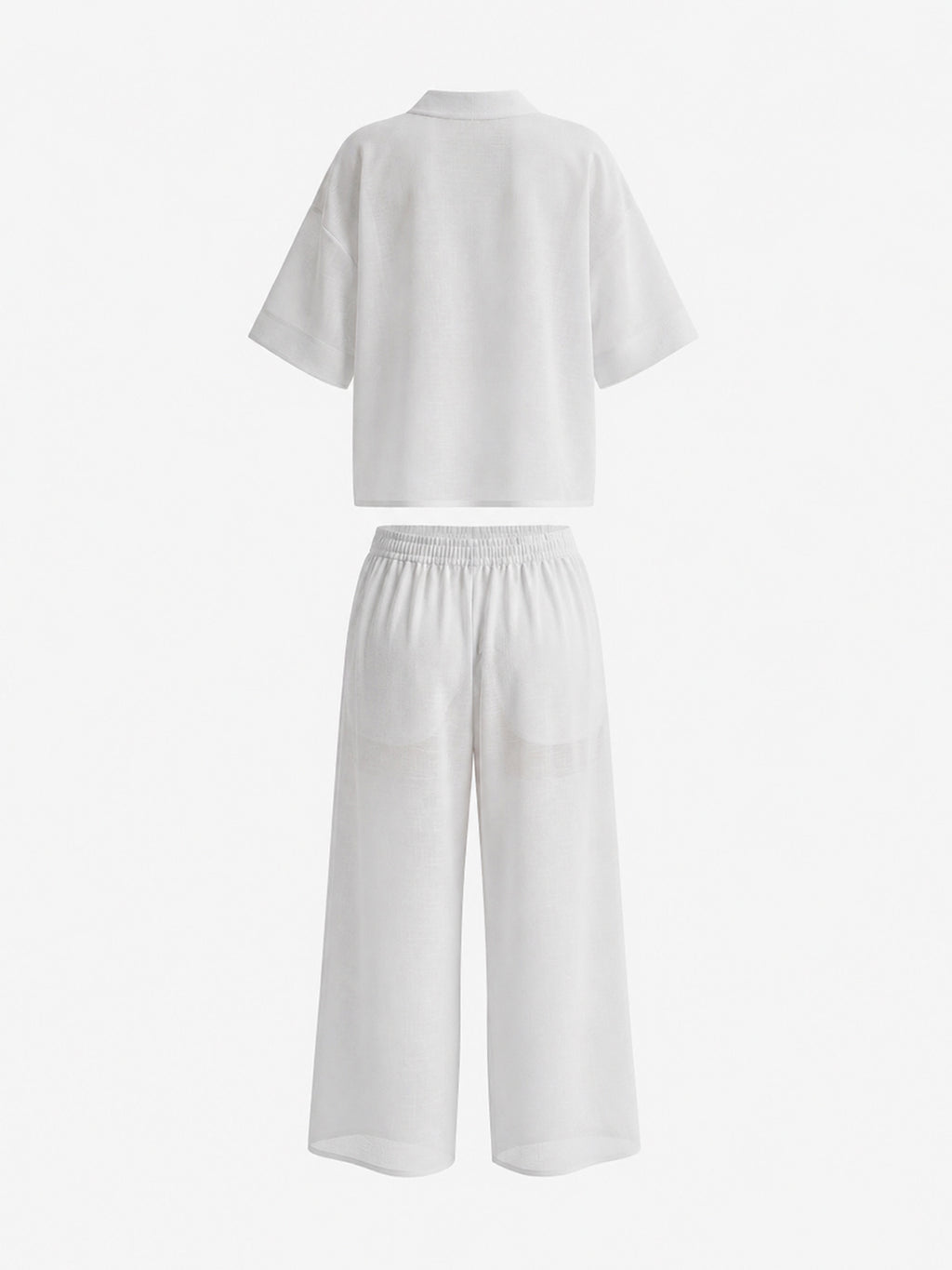White Linen Cover Up Set