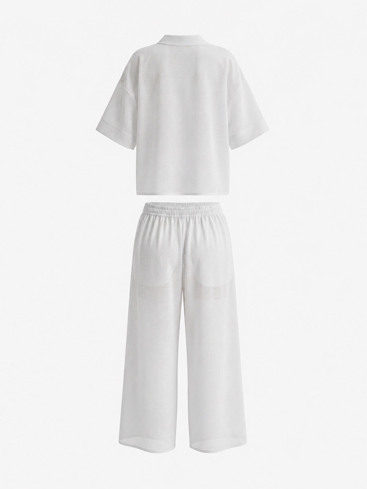 White Linen Cover Up Set