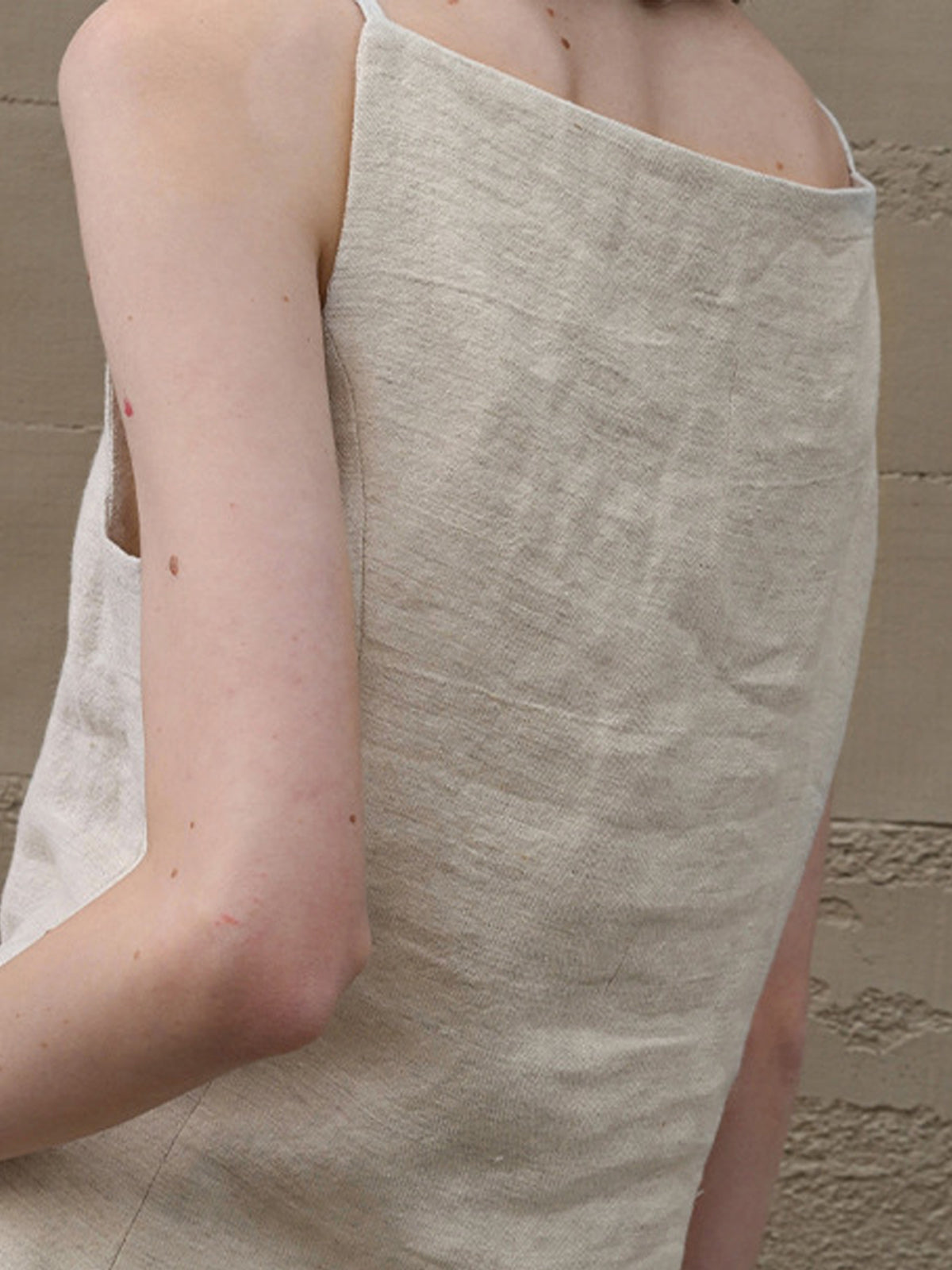Button-Front Linen Sleeveless Vest