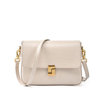 Structured Cowhide Leather Shoulder Bag