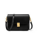 Structured Cowhide Leather Shoulder Bag