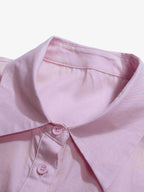 Tie-Waist Shirt And Full Midi Skirt Set