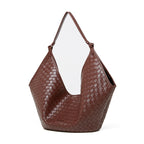 Woven Cowhide Leather Tote Bag