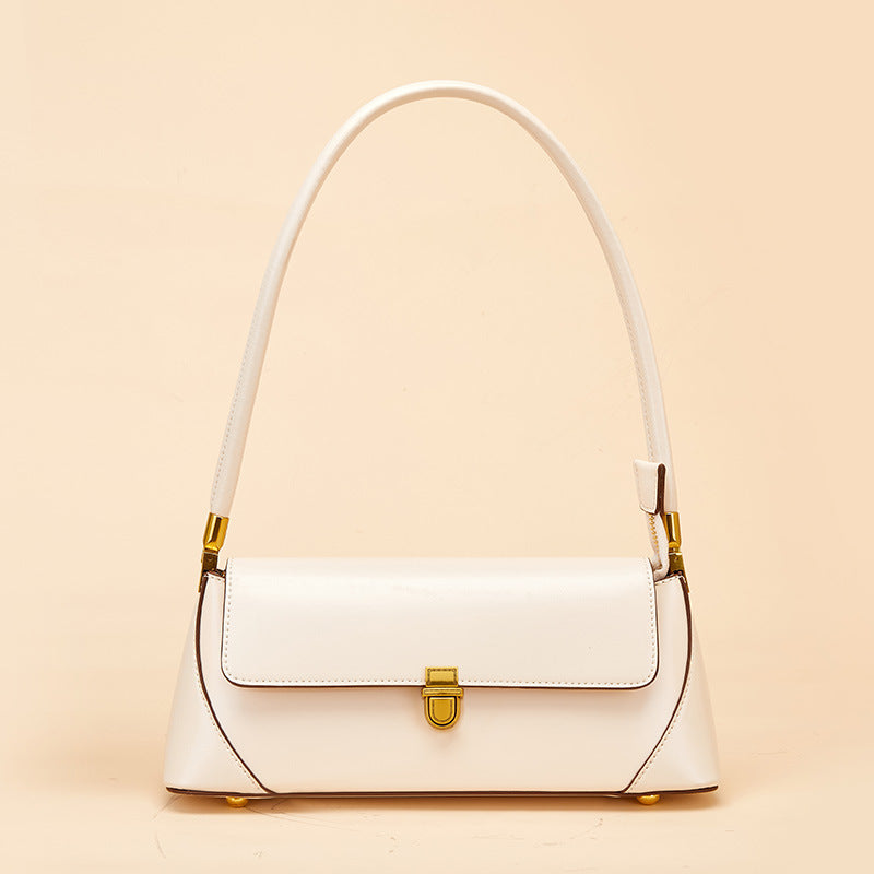 Leather Baguette Shoulder Bag