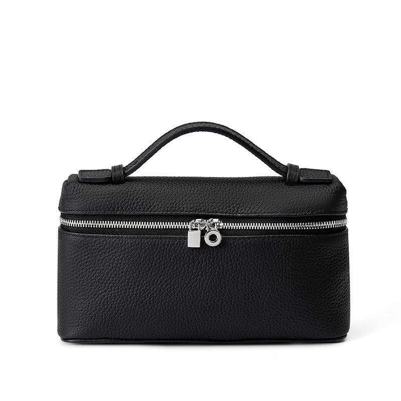 Structured Cowhide Leather Box Bag