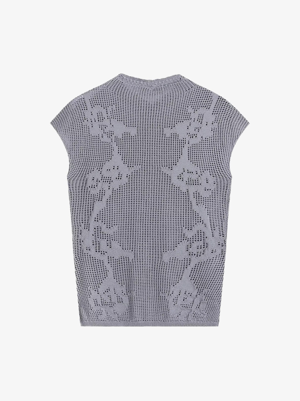 Floral Openwork Knit Top
