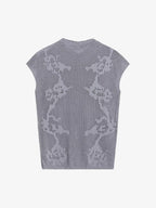 Floral Openwork Knit Top