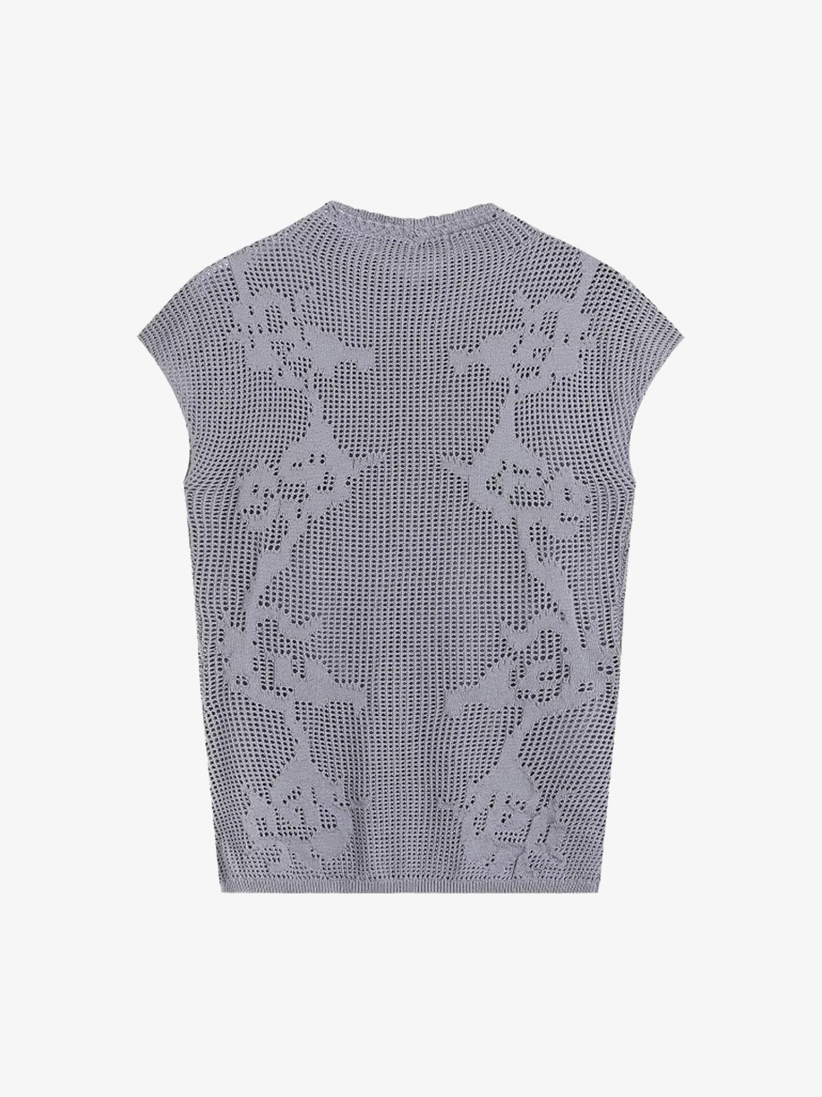 Floral Openwork Knit Top