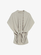Tie-Front Shawl & Tank Knit Set
