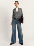 Vintage Wash Wide-Leg Jeans