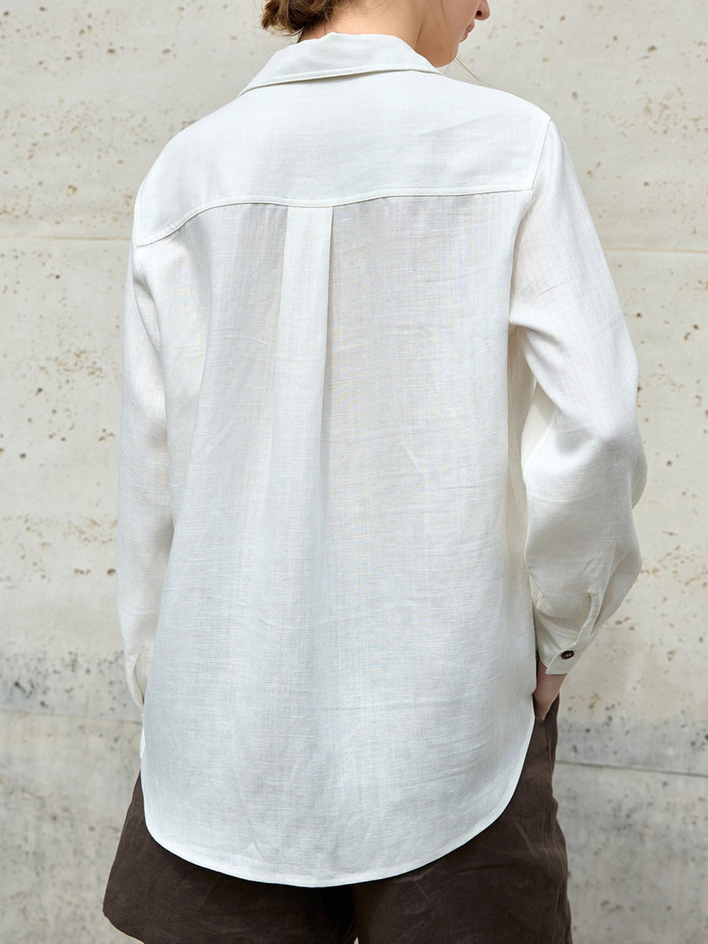 Lyocell Linen-Blend Utility Shirt