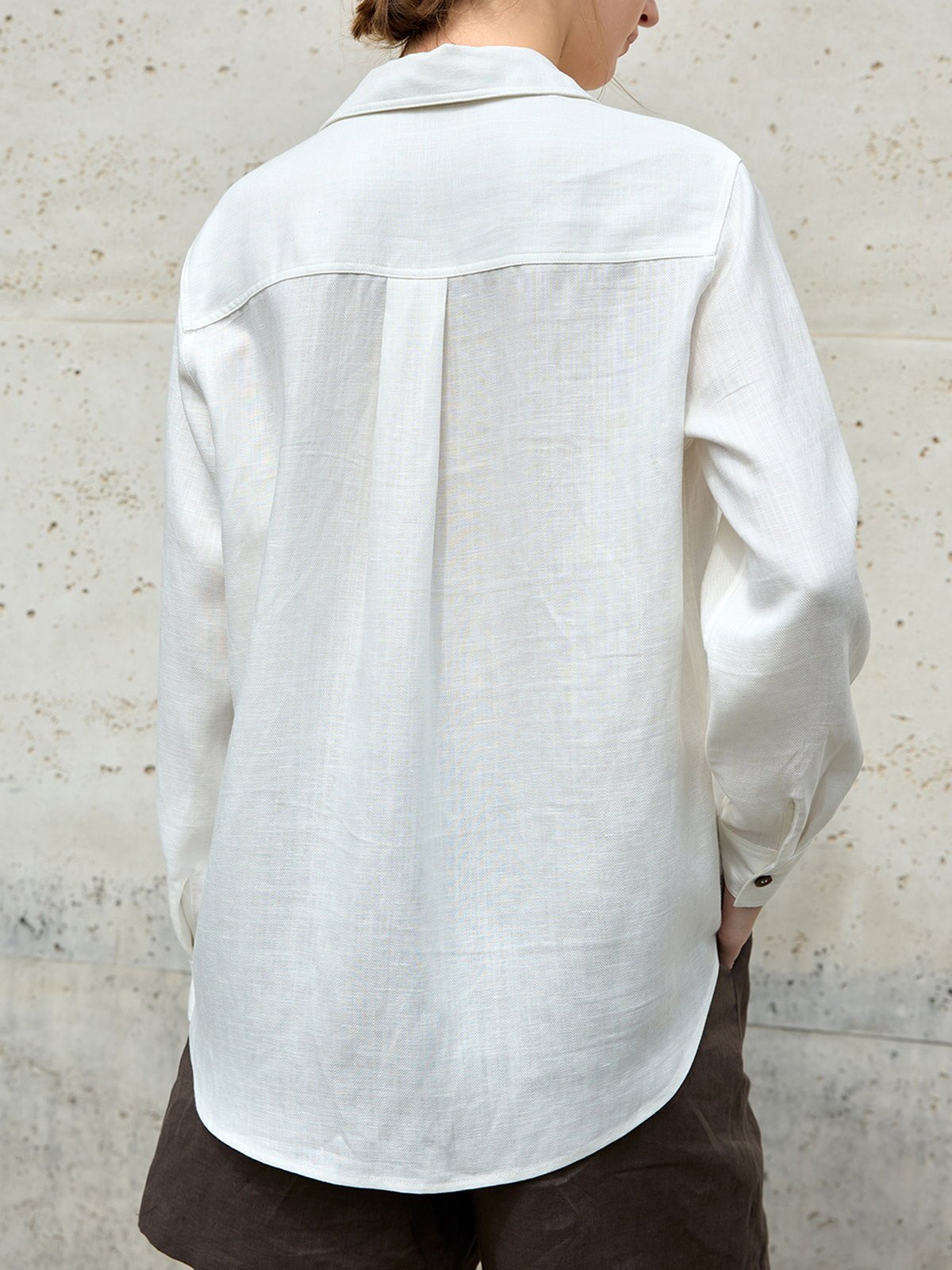 Lyocell Linen-Blend Utility Shirt