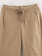 Drawstring Straight Leg Trousers