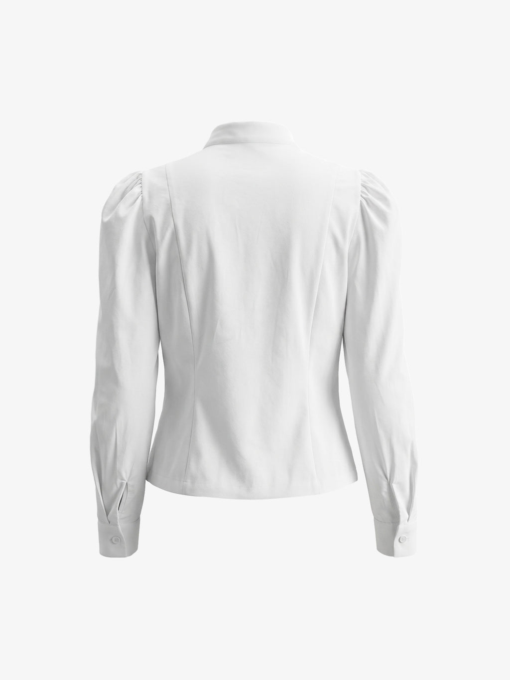 White Puff Sleeve Cotton Blouse