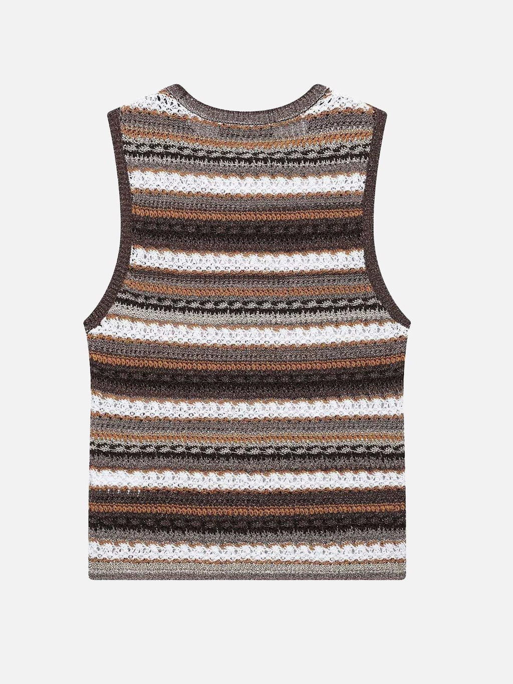 Striped Knit Sleeveless Tank Top