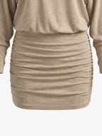 Off-Shoulder Batwing Sleeve Bodycon Dress