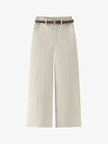 Belted Straight-Leg Trousers